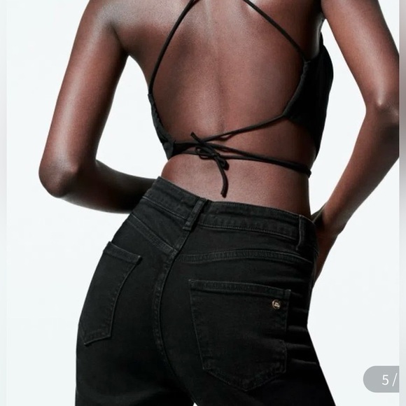 NWT Zara Black Flare Jeans 6147/169 - Picture 6 of 11